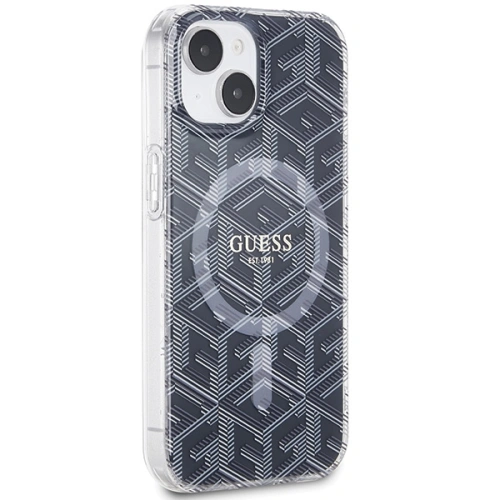 Etui Guess GUHMP15MHGCUSTGK Apple iPhone 15 Plus / 14 Plus hardcase IML GCube MagSafe czarny/black