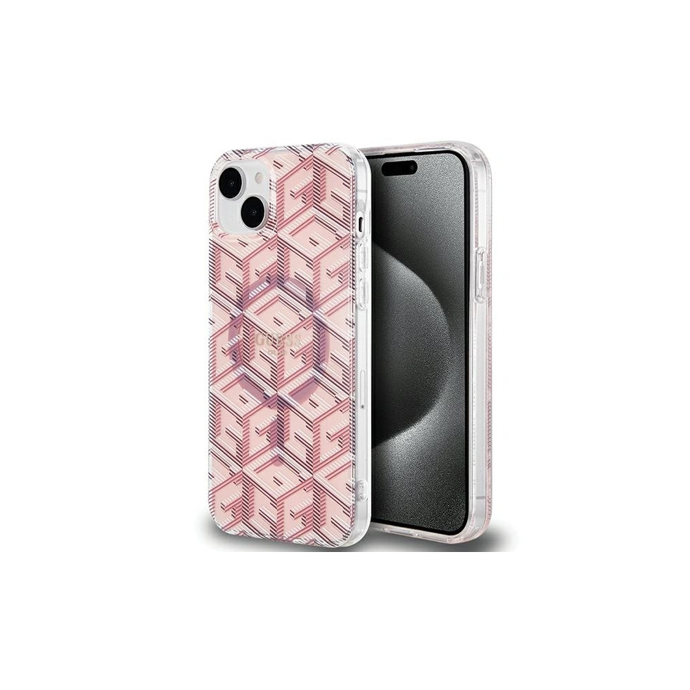 Hurtownia GSM - Etui Guess GUHMP15MHGCUSTGP Apple iPhone 15 Plus / 14 Plus hardcase IML GCube MagSafe růžový/pink - GUE3242 - {ean13} - Hurt