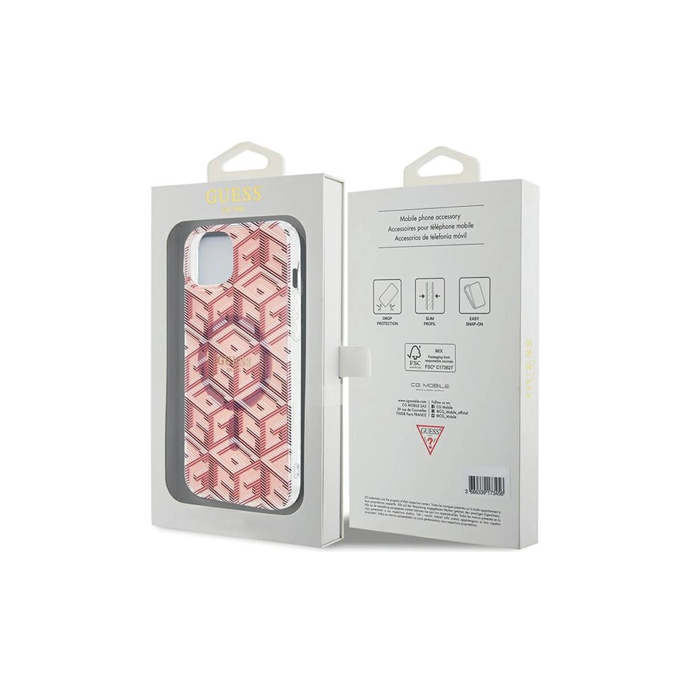 Hurtownia GSM - Etui Guess GUHMP15MHGCUSTGP Apple iPhone 15 Plus / 14 Plus hardcase IML GCube MagSafe růžový/pink - GUE3242 - {ean13} - Hurt