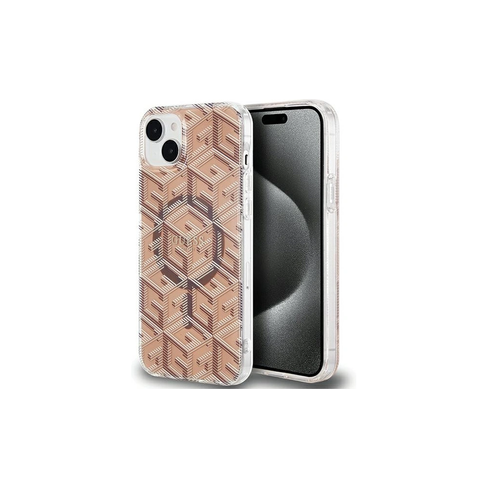 Hurtownia GSM - Etui Guess GUHMP15MHGCUSTGW Apple iPhone 15 Plus / 14 Plus hardcase IML GCube MagSafe maro/brown - GUE3243 - {ean13} - Hurt