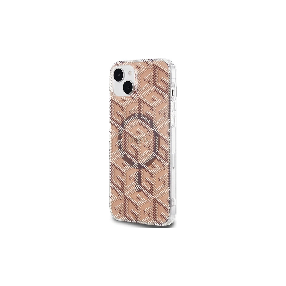 Hurtownia GSM - Etui Guess GUHMP15MHGCUSTGW Apple iPhone 15 Plus / 14 Plus hardcase IML GCube MagSafe maro/brown - GUE3243 - {ean13} - Hurt