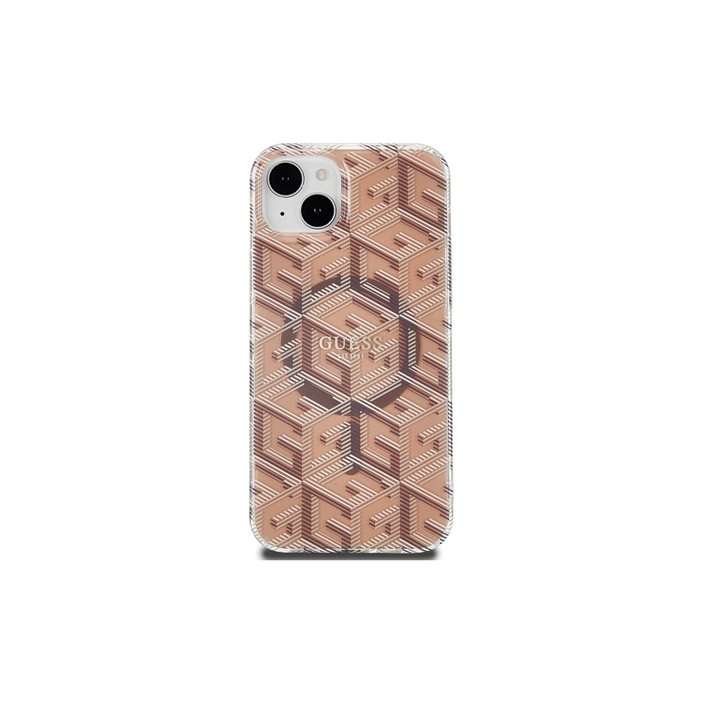 Hurtownia GSM - Etui Guess GUHMP15MHGCUSTGW Apple iPhone 15 Plus / 14 Plus hardcase IML GCube MagSafe maro/brown - GUE3243 - {ean13} - Hurt