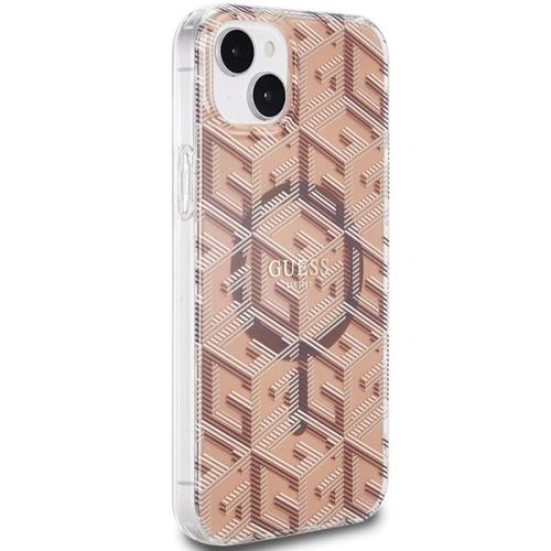 Etui Guess GUHMP15MHGCUSTGW Apple iPhone 15 Plus / 14 Plus hardcase IML GCube MagSafe brązowy/brown