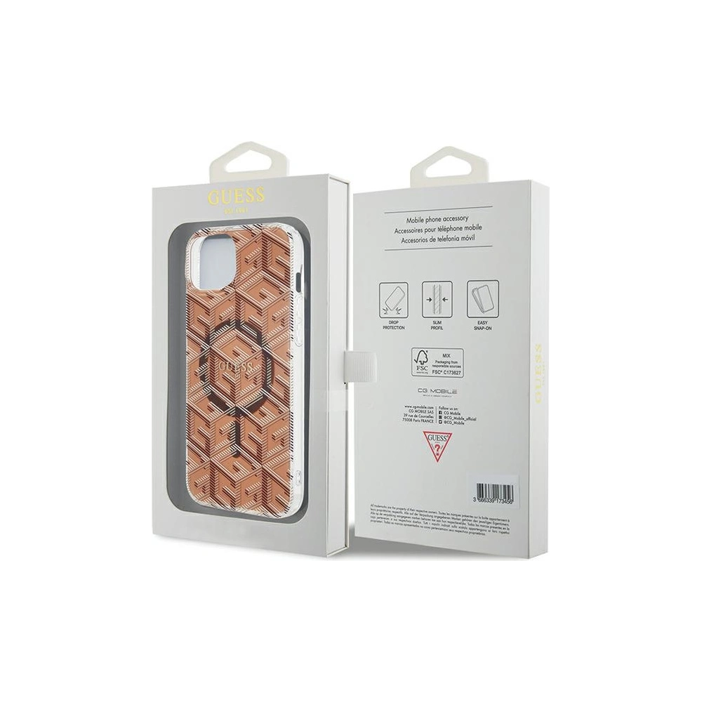 Hurtownia GSM - Etui Guess GUHMP15MHGCUSTGW Apple iPhone 15 Plus / 14 Plus hardcase IML GCube MagSafe maro/brown - GUE3243 - {ean13} - Hurt