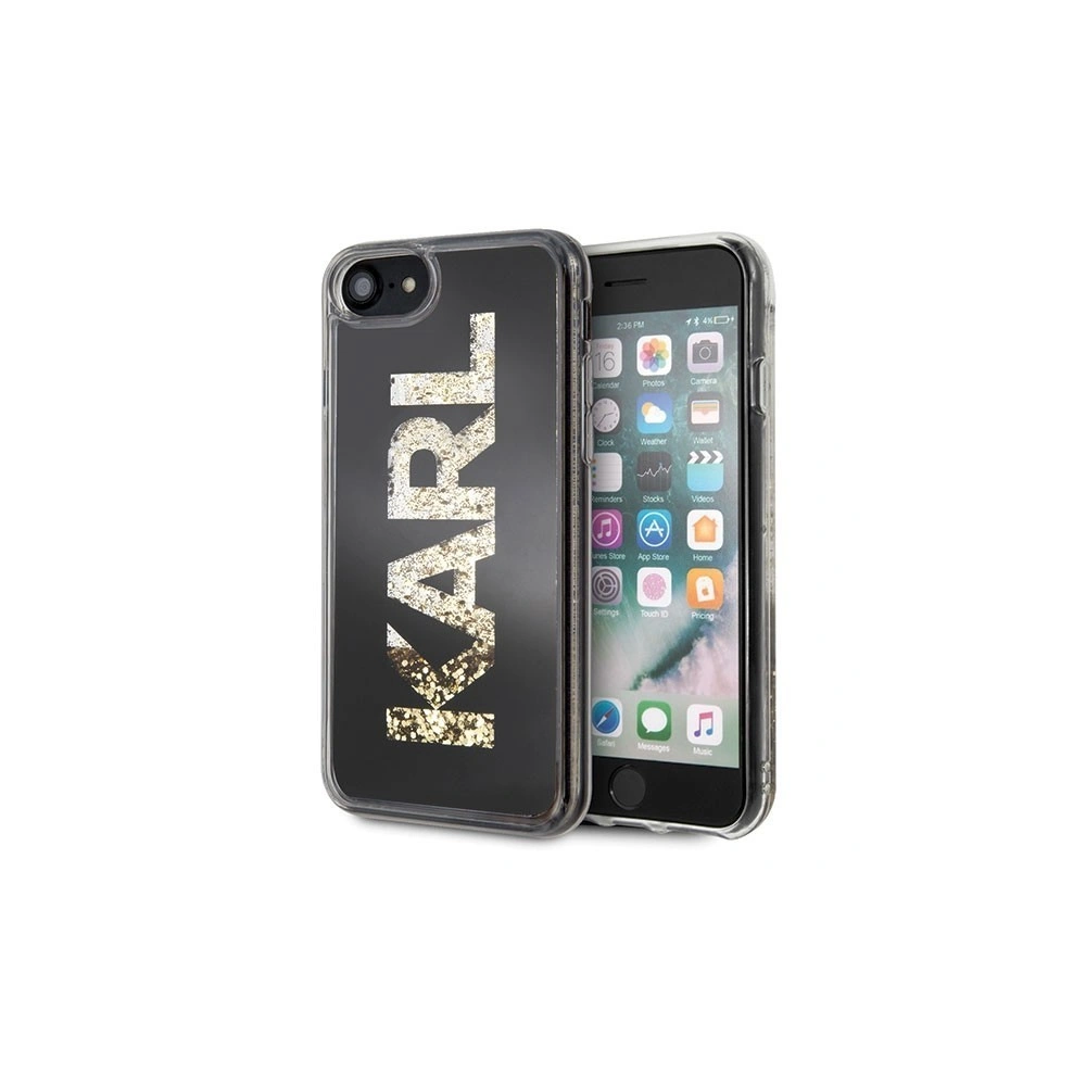 Hurtownia GSM - Karl Lagerfeld KLHCI8KAGBK Apple iPhone SE 2022/SE 2020/8/7 czarny/black Karl logo Glitter - KLD074BLK - {ean13} - Hurt
