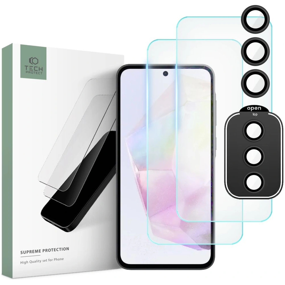 Wholesale Tech-Protect Supreme Set Samsung Galaxy A35 5G Clear [2+1 PACK] - THP2610 - {ean13} - Hurt