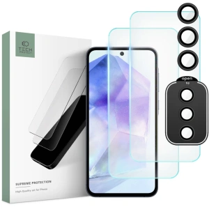 Hurtownia GSM - Edzett üveg + fényképezőgép lencsékhez Tech-Protect Supreme Set Samsung Galaxy A55 5G Clear [2+1 PACK] - THP2611 - {ean13} - Hurt