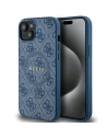 Case Guess GUHMP15SG4GFRB Apple iPhone 15 / 14 Hardcase 4G Collection Leder Metall-Logo MagSafe blau/blue
