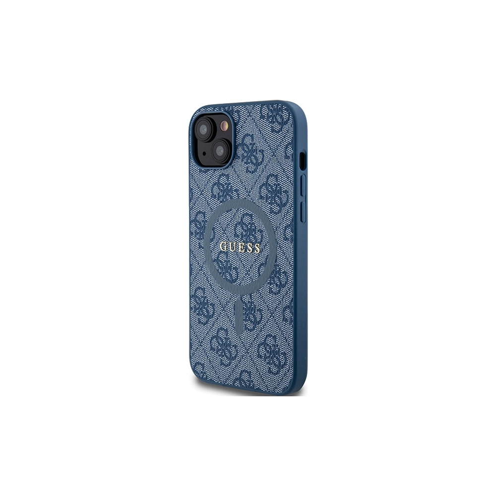 Hurtownia GSM - Case Guess GUHMP15SG4GFRB Apple iPhone 15 / 14 Hardcase 4G Collection Leder Metall-Logo MagSafe blau/blue - GUE3244 - {ean13} - Hurt