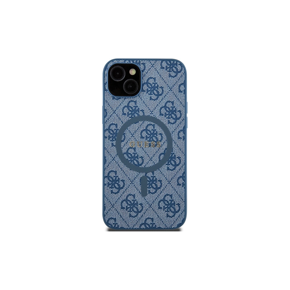 Hurtownia GSM - Case Guess GUHMP15SG4GFRB Apple iPhone 15 / 14 Hardcase 4G Collection Leder Metall-Logo MagSafe blau/blue - GUE3244 - {ean13} - Hurt