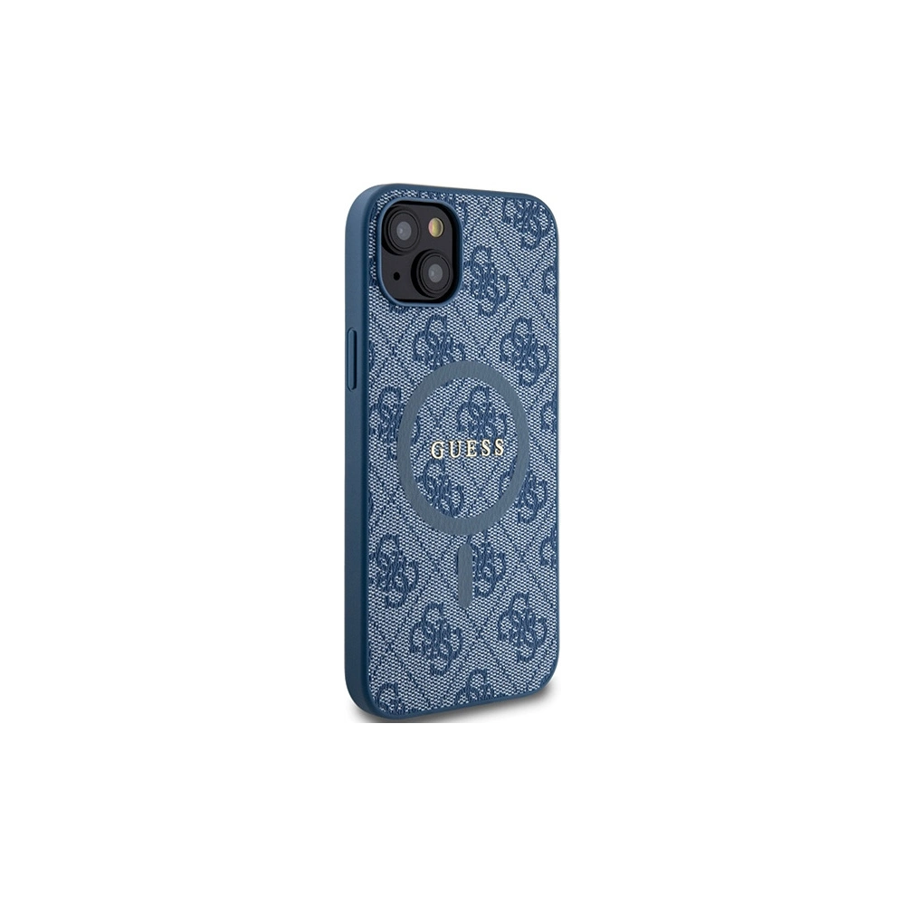 Hurtownia GSM - Case Guess GUHMP15SG4GFRB Apple iPhone 15 / 14 Hardcase 4G Collection Leder Metall-Logo MagSafe blau/blue - GUE3244 - {ean13} - Hurt
