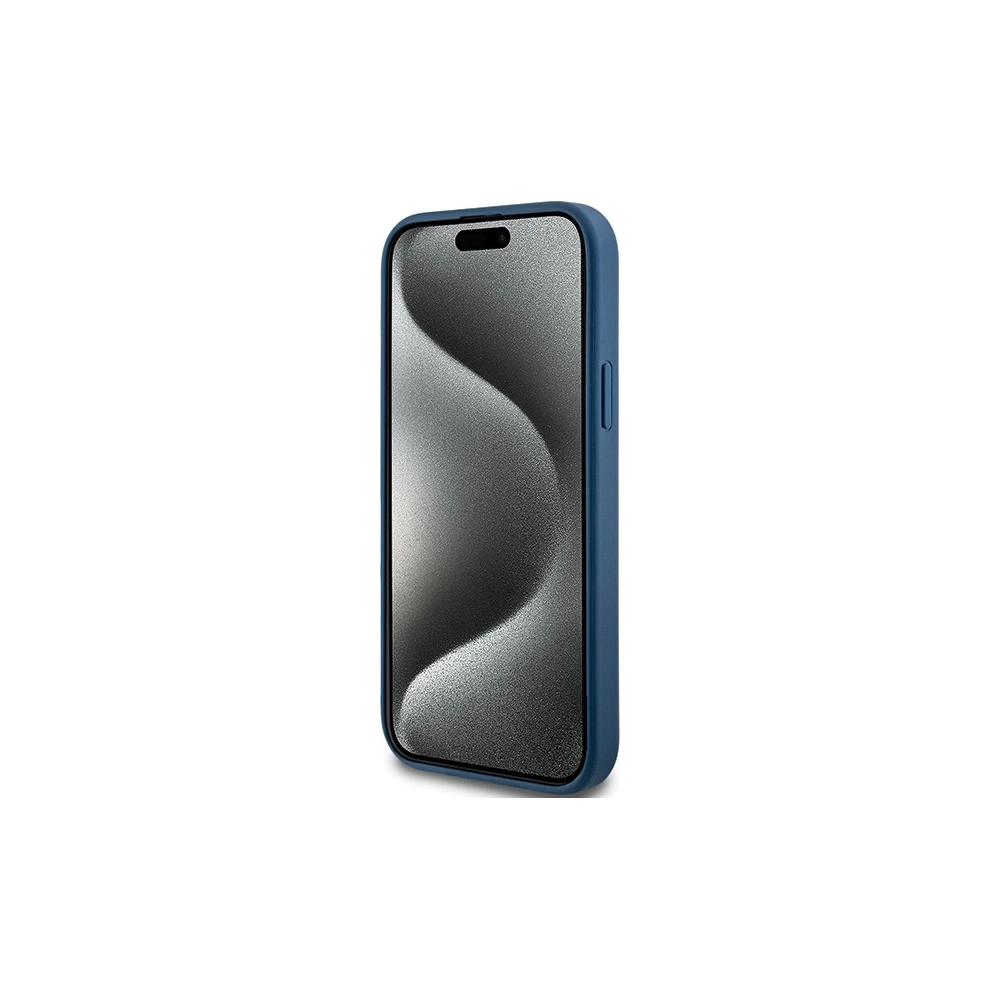 Hurtownia GSM - Case Guess GUHMP15SG4GFRB Apple iPhone 15 / 14 Hardcase 4G Collection Leder Metall-Logo MagSafe blau/blue - GUE3244 - {ean13} - Hurt