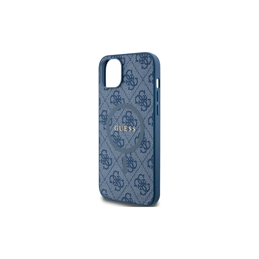 Hurtownia GSM - Case Guess GUHMP15SG4GFRB Apple iPhone 15 / 14 Hardcase 4G Collection Leder Metall-Logo MagSafe blau/blue - GUE3244 - {ean13} - Hurt