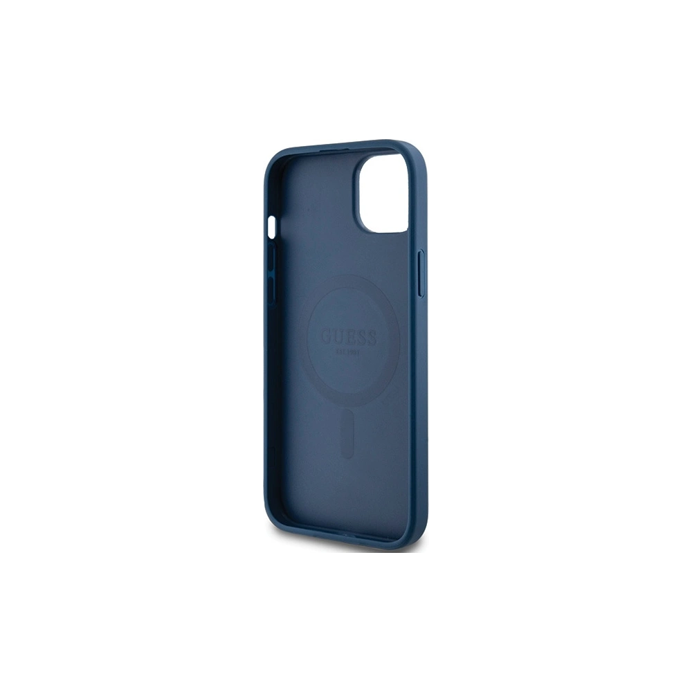 Hurtownia GSM - Case Guess GUHMP15SG4GFRB Apple iPhone 15 / 14 Hardcase 4G Collection Leder Metall-Logo MagSafe blau/blue - GUE3244 - {ean13} - Hurt