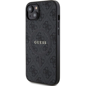 Etui Guess GUHMP15SG4GFRK Apple iPhone 15 / 14 hardcase 4G Collection Leather Metal Logo MagSafe czarny/black
