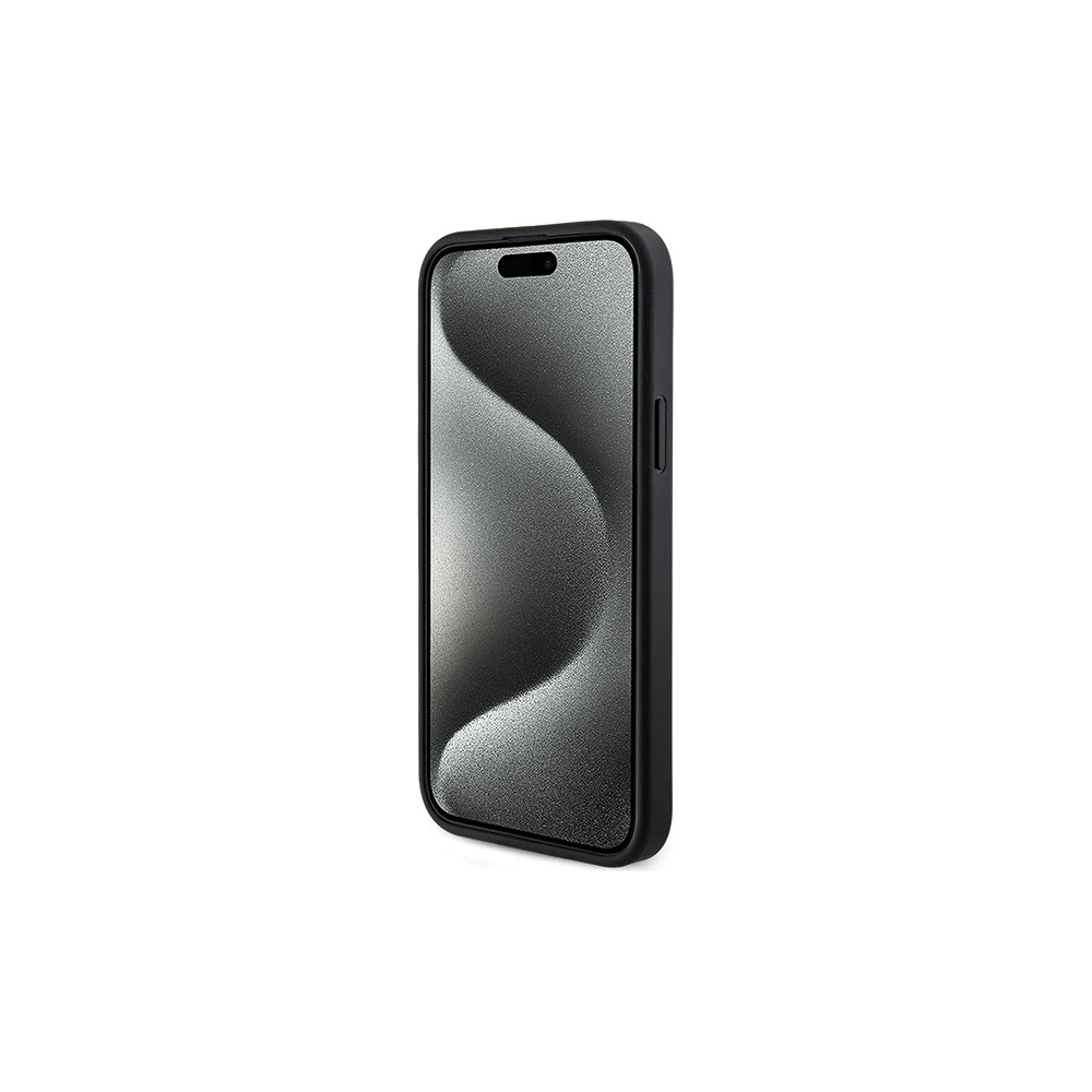 Hurtownia GSM - Case Guess GUHMP15SG4GFRK Apple iPhone 15 / 14 Hardcase 4G Collection Leder Metall Logo MagSafe schwarz/black - GUE3245 - {ean13} - Hurt