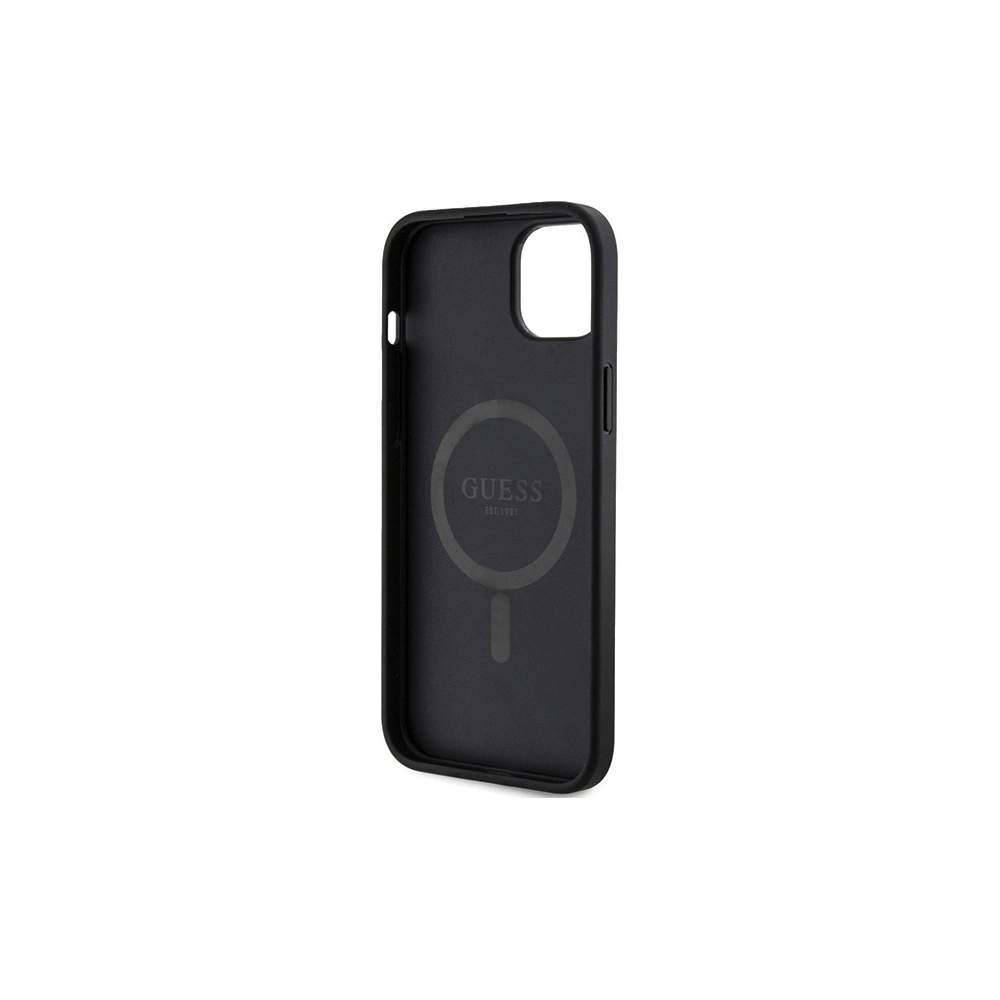 Hurtownia GSM - Case Guess GUHMP15SG4GFRK Apple iPhone 15 / 14 Hardcase 4G Collection Leder Metall Logo MagSafe schwarz/black - GUE3245 - {ean13} - Hurt