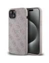 Etui Guess GUHMP15SG4GFRP Apple iPhone 15 / 14 hardcase 4G Collection Leather Metal Logo MagSafe růžový/pink