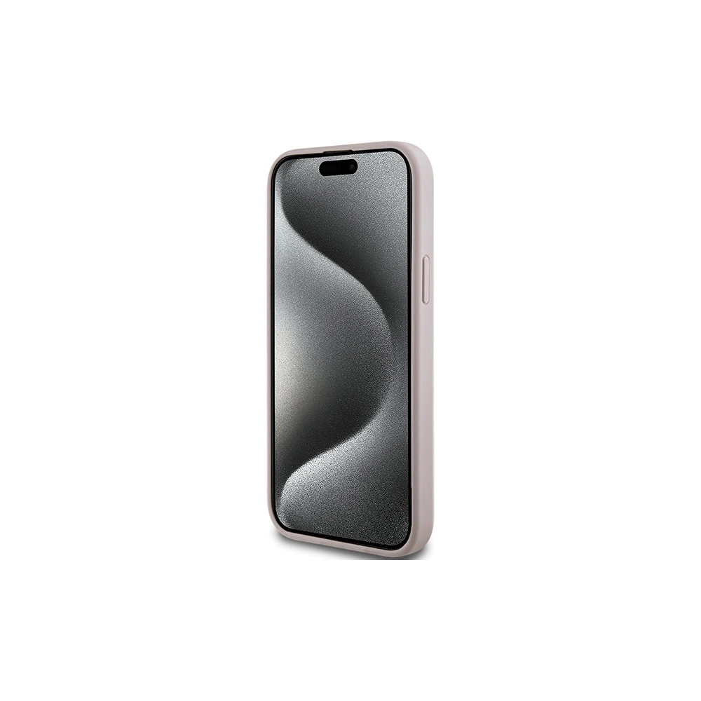 Hurtownia GSM - Case Guess GUHMP15SG4GFRP Apple iPhone 15 / 14 Hardcase 4G Collection Leder Metall Logo MagSafe rosa/pink - GUE3246 - {ean13} - Hurt