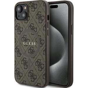Hurtownia GSM - Etui Guess GUHMP15SG4GFRW Apple iPhone 15 / 14 hardcase 4G Collection Leather Metal Logo MagSafe hnědý/brown - GUE3247 - {ean13} - Hurt