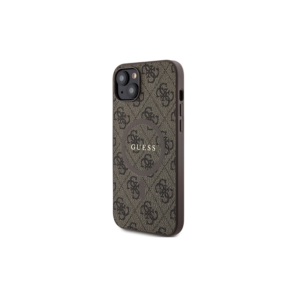Hurtownia GSM - Etui Guess GUHMP15SG4GFRW Apple iPhone 15 / 14 hardcase 4G Collection Leather Metal Logo MagSafe hnědý/brown - GUE3247 - {ean13} - Hurt