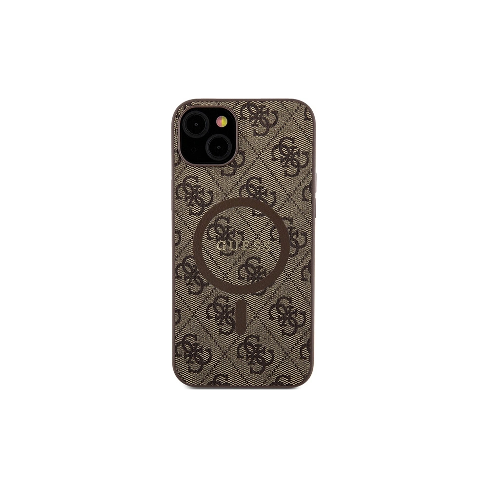 Hurtownia GSM - Etui Guess GUHMP15SG4GFRW Apple iPhone 15 / 14 hardcase 4G Collection Leather Metal Logo MagSafe hnědý/brown - GUE3247 - {ean13} - Hurt