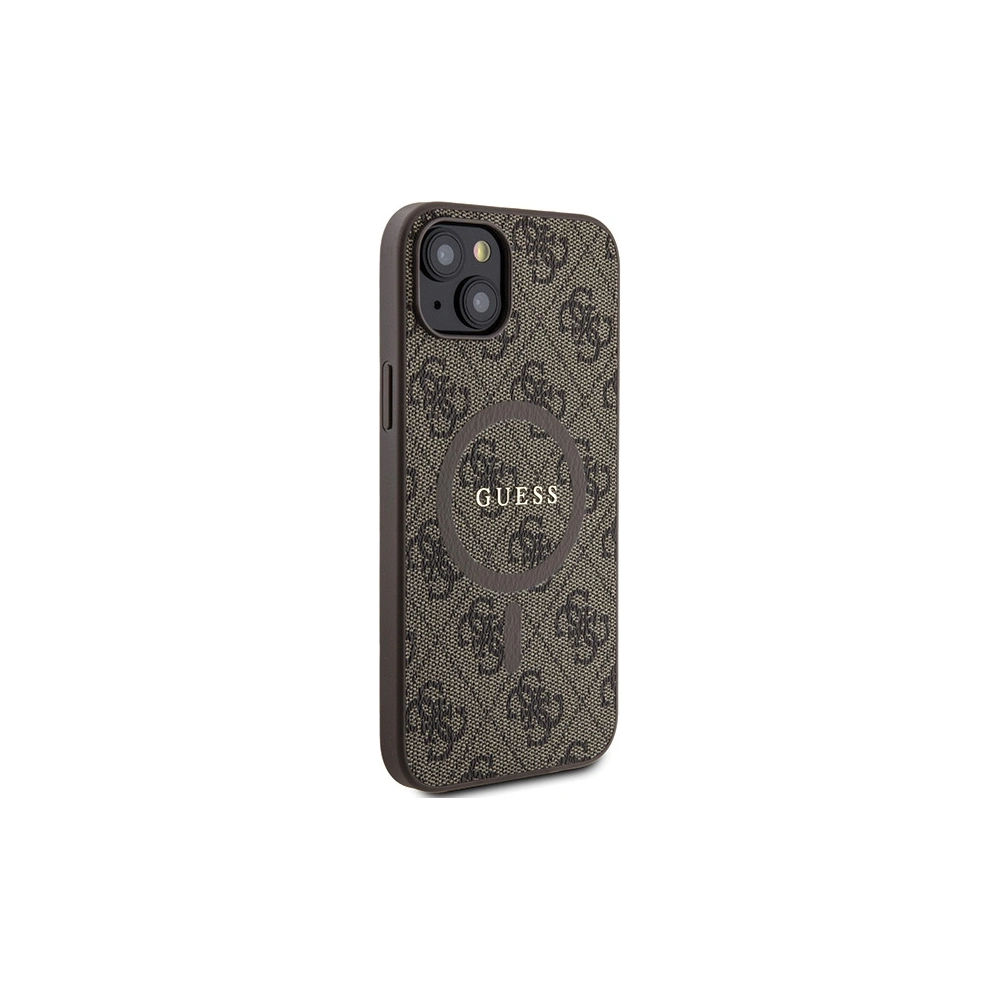 Hurtownia GSM - Etui Guess GUHMP15SG4GFRW Apple iPhone 15 / 14 hardcase 4G Collection Leather Metal Logo MagSafe hnědý/brown - GUE3247 - {ean13} - Hurt