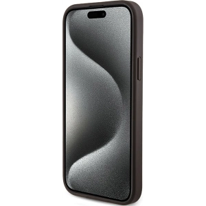 Hurtownia GSM - Case Guess GUHMP15SG4GFRW Apple iPhone 15 / 14 Hardcase 4G Kollektion Leder Metall Logo MagSafe braun/brown - GUE3247 - {ean13} - Hurt