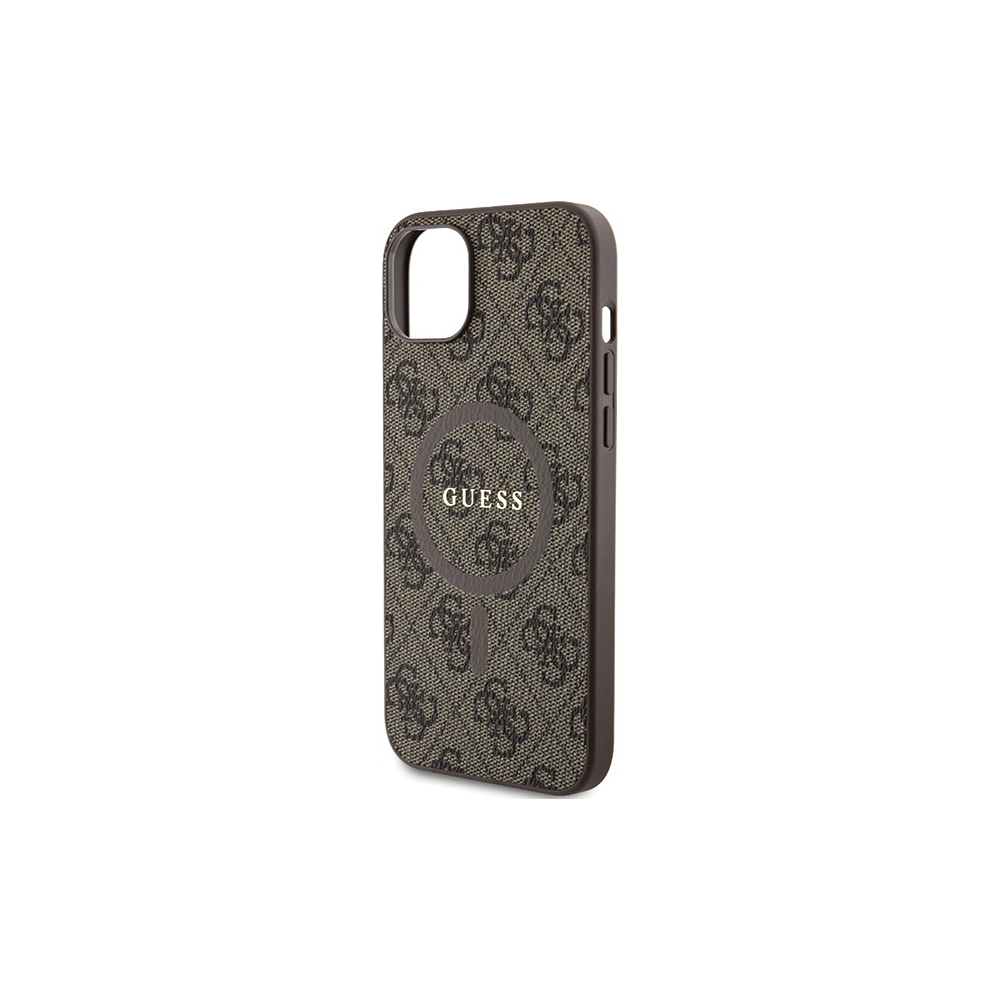 Hurtownia GSM - Etui Guess GUHMP15SG4GFRW Apple iPhone 15 / 14 hardcase 4G Collection Leather Metal Logo MagSafe hnědý/brown - GUE3247 - {ean13} - Hurt