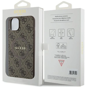 Hurtownia GSM - Etui Guess GUHMP15SG4GFRW Apple iPhone 15 / 14 hardcase 4G Collection Leather Metal Logo MagSafe hnědý/brown - GUE3247 - {ean13} - Hurt