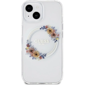 Hurtownia GSM - Case Guess GUHMP15SHFWFCT Apple iPhone 15 / 14 Hardcase IML Blumen Kranz MagSafe transparent - GUE3248 - {ean13} - Hurt