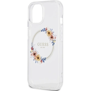 Hurtownia GSM - Etui Guess GUHMP15SHFWFCT Apple iPhone 15 / 14 hardcase IML Květy Wreatch MagSafe transparentní - GUE3248 - {ean13} - Hurt