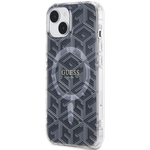Etui Guess GUHMP15SHGCUSTGK Apple iPhone 15 / 14 hardcase IML GCube MagSafe czarny/black