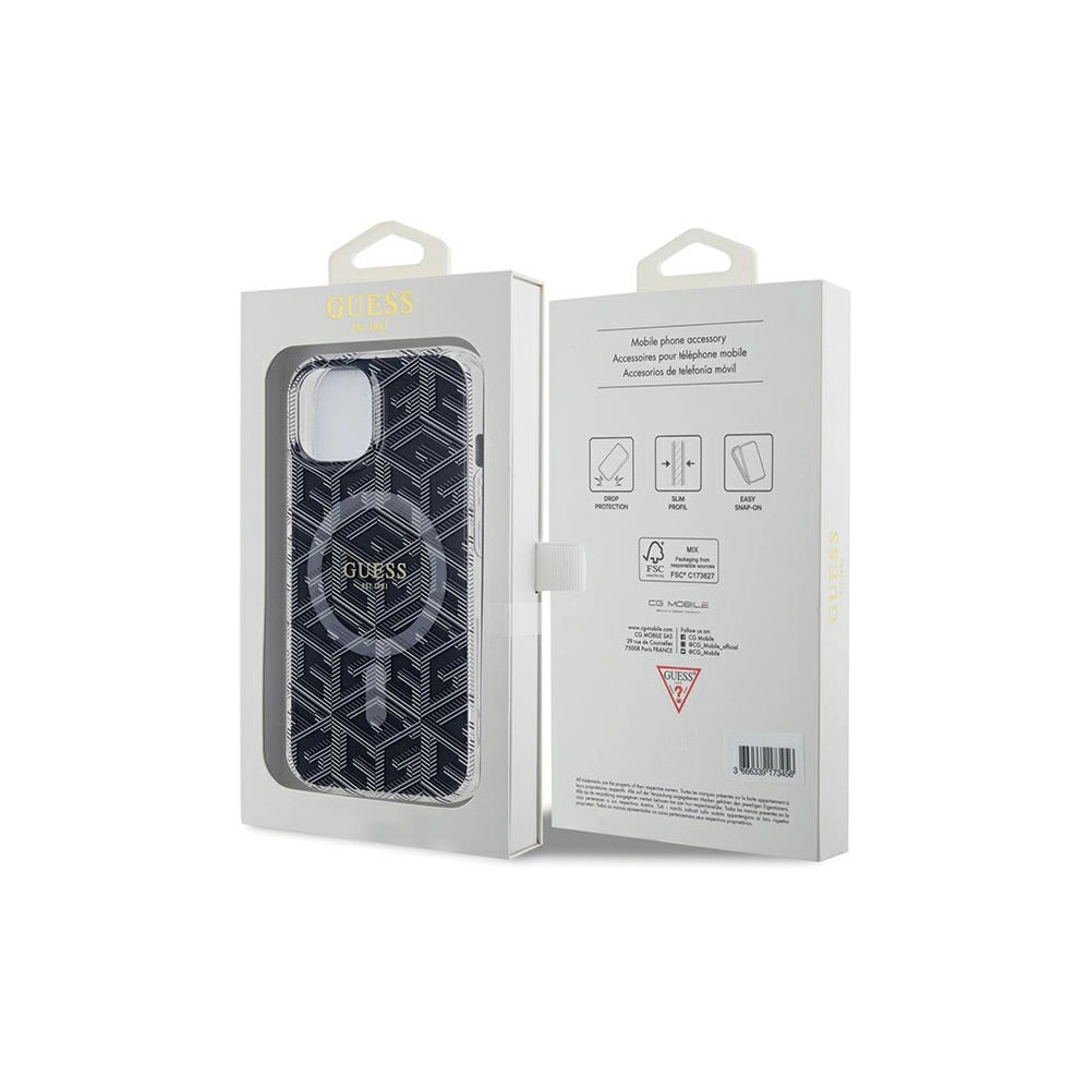 Hurtownia GSM - Etui Guess GUHMP15SHGCUSTGK Apple iPhone 15 / 14 hardcase IML GCube MagSafe černý/black - GUE3249 - {ean13} - Hurt