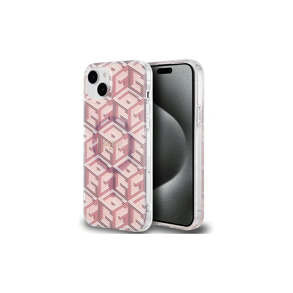 Hurtownia GSM - Etui Guess GUHMP15SHGCUSTGP Apple iPhone 15 / 14 hardcase IML GCube MagSafe růžový/pink - GUE3250 - {ean13} - Hurt