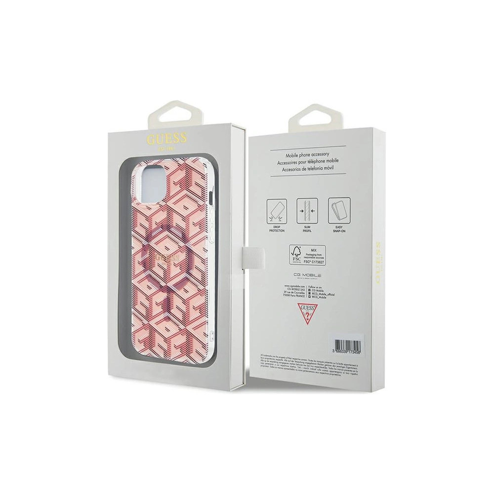 Hurtownia GSM - Etui Guess GUHMP15SHGCUSTGP Apple iPhone 15 / 14 hardcase IML GCube MagSafe růžový/pink - GUE3250 - {ean13} - Hurt