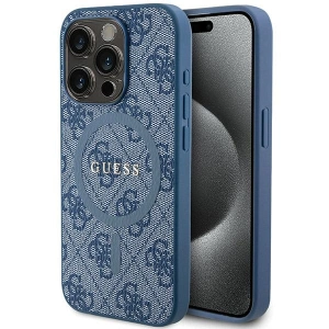 Hurtownia GSM - Etui Guess GUHMP15XG4GFRB Apple iPhone 15 Pro Max hardcase Colecția 4G Piele Metal Logo MagSafe albastru/blue - GUE3252 - {ean13} - Hurt