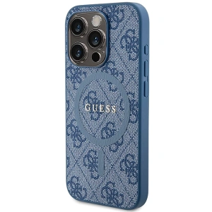 Hurtownia GSM - Etui Guess GUHMP15XG4GFRB Apple iPhone 15 Pro Max hardcase Colecția 4G Piele Metal Logo MagSafe albastru/blue - GUE3252 - {ean13} - Hurt