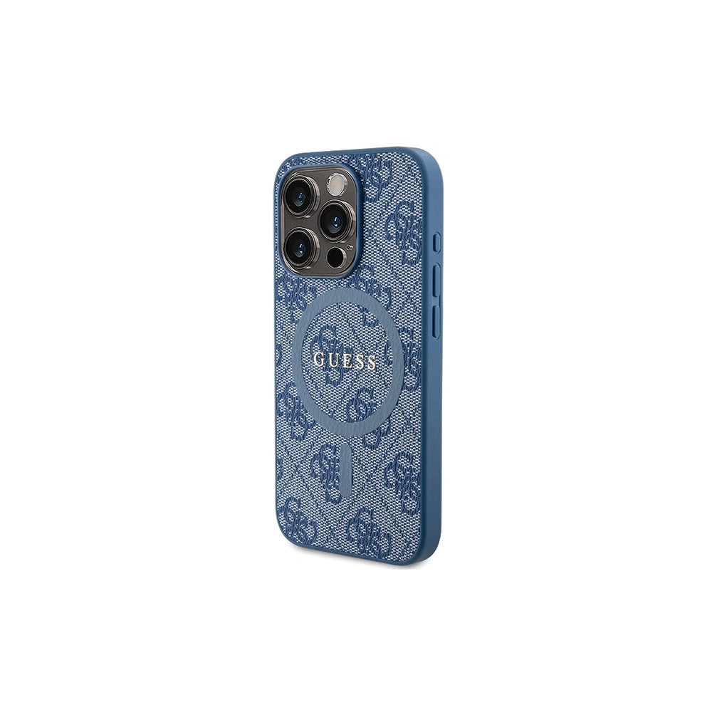 Hurtownia GSM - Case Guess GUHMP15XG4GFRB Apple iPhone 15 Pro Max Hardcase 4G Collection Leder Metall Logo MagSafe blau/blue - GUE3252 - {ean13} - Hurt