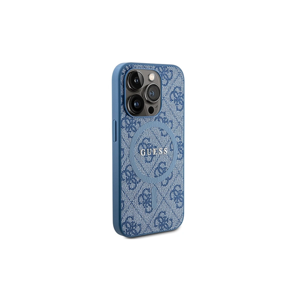 Hurtownia GSM - Case Guess GUHMP15XG4GFRB Apple iPhone 15 Pro Max Hardcase 4G Collection Leder Metall Logo MagSafe blau/blue - GUE3252 - {ean13} - Hurt
