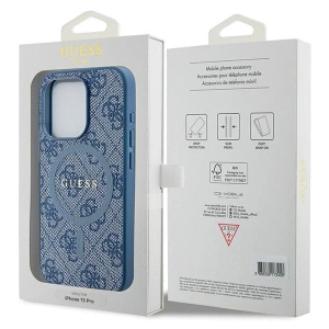 Hurtownia GSM - Etui Guess GUHMP15XG4GFRB Apple iPhone 15 Pro Max hardcase 4G Collection Leather Metal Logo MagSafe modrý/blue - GUE3252 - {ean13} - Hurt