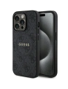 Etui Guess GUHMP15XG4GFRK Apple iPhone 15 Pro Max hardcase Colecția 4G Piele Metal Logo MagSafe negru/black