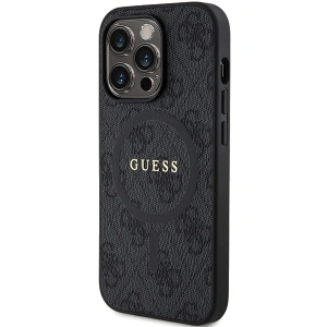 Hurtownia GSM - Case Guess GUHMP15XG4GFRK Apple iPhone 15 Pro Max Hardcase 4G Collection Leder Metall-Logo MagSafe schwarz/black - GUE3253 - {ean13} - Hurt