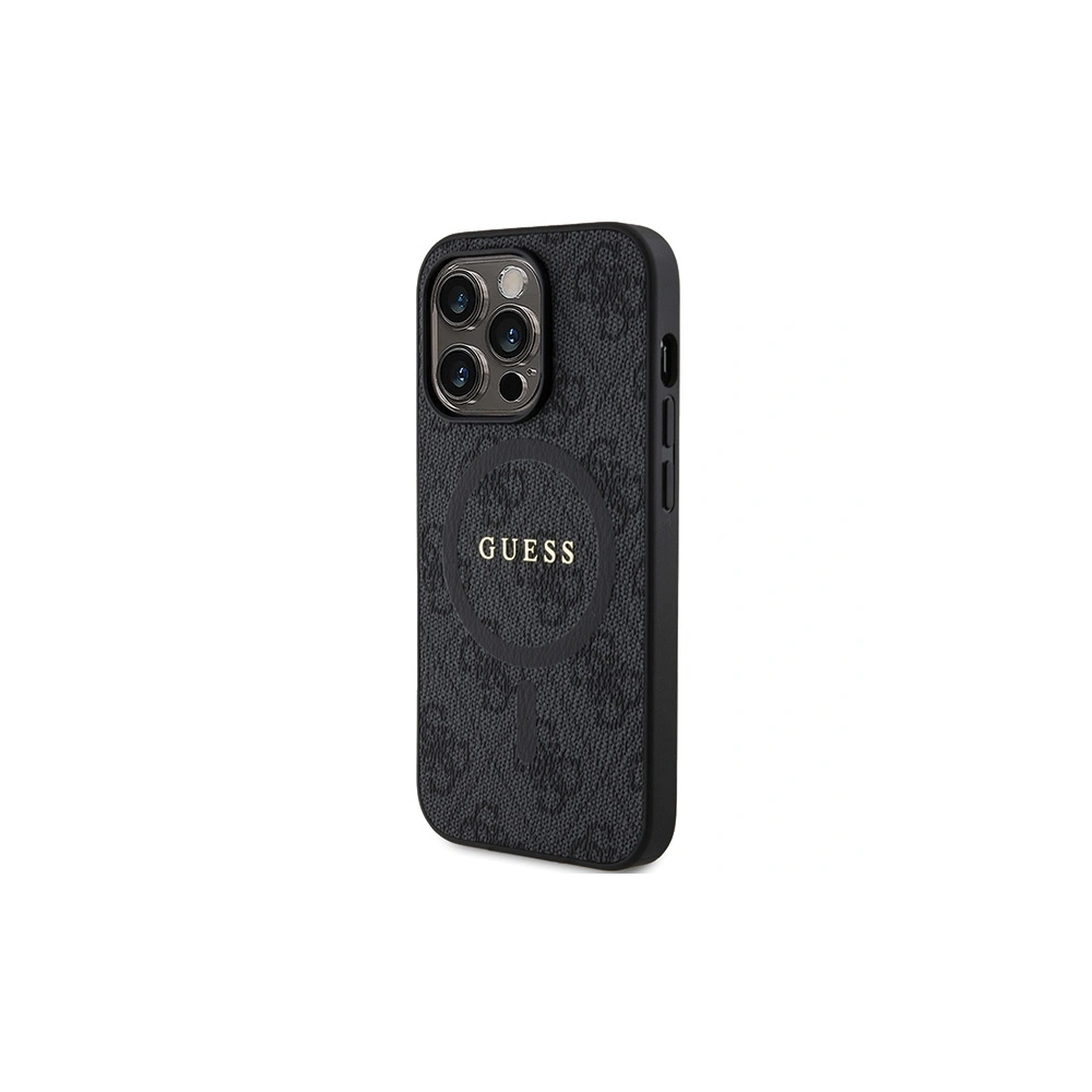 Hurtownia GSM - Case Guess GUHMP15XG4GFRK Apple iPhone 15 Pro Max Hardcase 4G Collection Leder Metall-Logo MagSafe schwarz/black - GUE3253 - {ean13} - Hurt