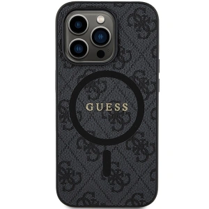 Hurtownia GSM - Case Guess GUHMP15XG4GFRK Apple iPhone 15 Pro Max Hardcase 4G Collection Leder Metall-Logo MagSafe schwarz/black - GUE3253 - {ean13} - Hurt