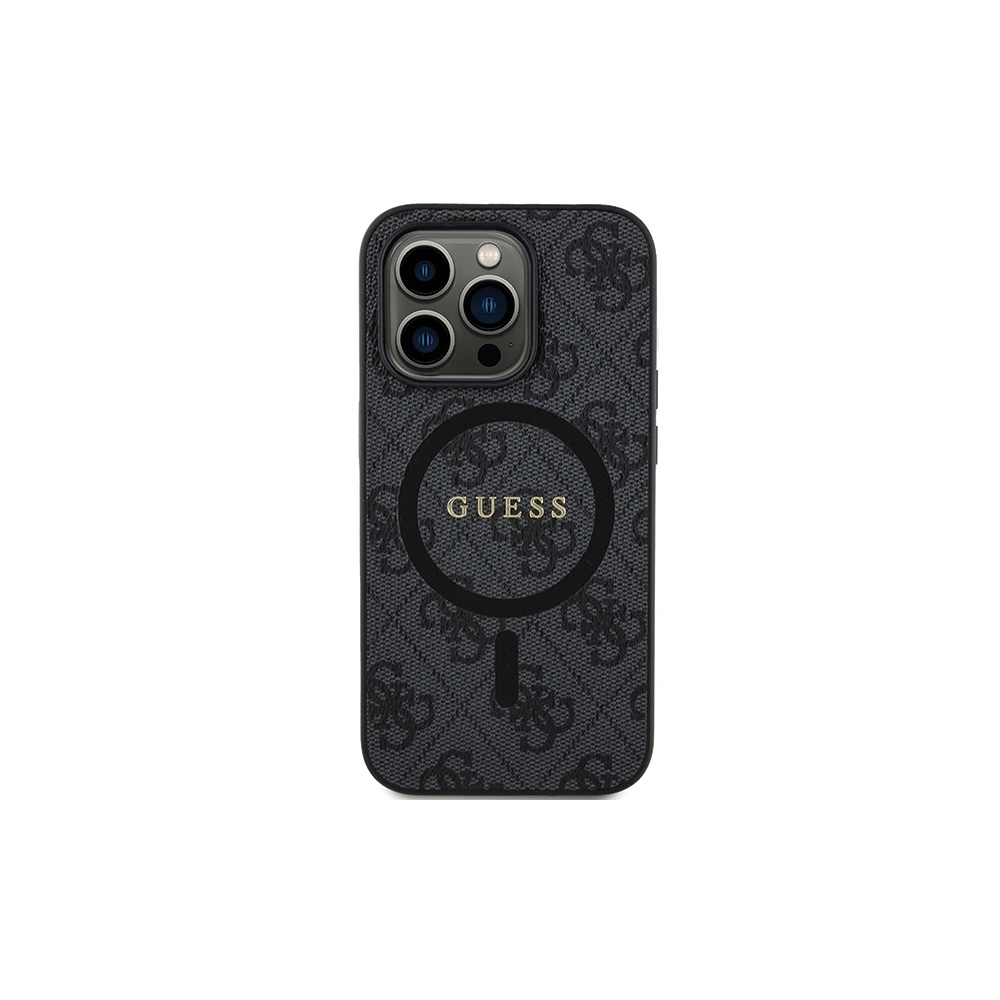 Hurtownia GSM - Case Guess GUHMP15XG4GFRK Apple iPhone 15 Pro Max Hardcase 4G Collection Leder Metall-Logo MagSafe schwarz/black - GUE3253 - {ean13} - Hurt