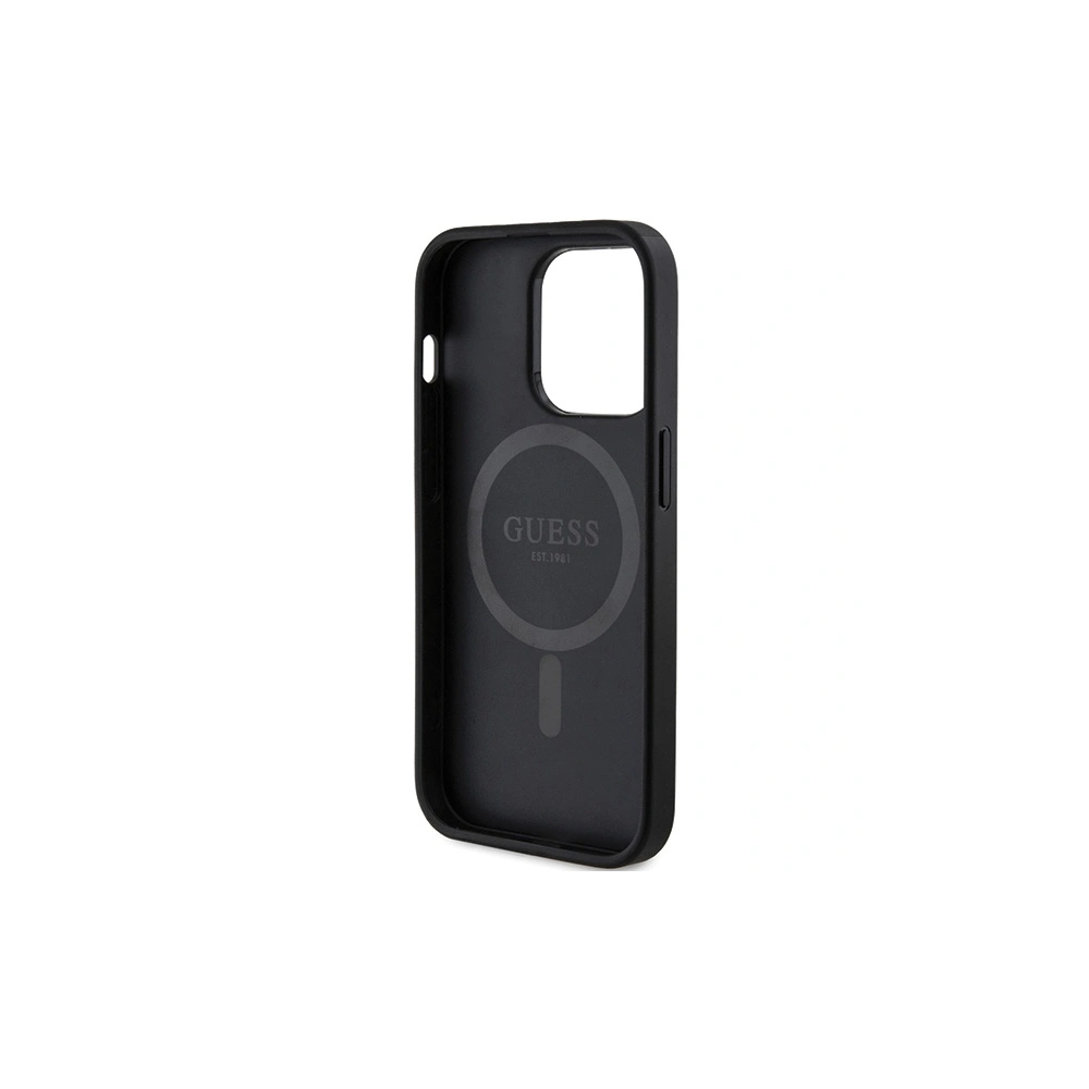 Hurtownia GSM - Etui Guess GUHMP15XG4GFRK Apple iPhone 15 Pro Max hardcase Colecția 4G Piele Metal Logo MagSafe negru/black - GUE3253 - {ean13} - Hurt