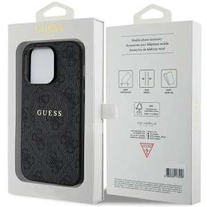 Hurtownia GSM - Case Guess GUHMP15XG4GFRK Apple iPhone 15 Pro Max Hardcase 4G Collection Leder Metall-Logo MagSafe schwarz/black - GUE3253 - {ean13} - Hurt