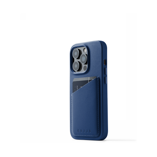Mujjo Distributor - 5060487085254 - MUJ82 - Mujjo Full Leather Wallet Case Apple iPhone 14 Pro (monaco blue) - B2B homescreen
