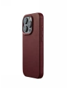 Etui Mujjo Full Leather Case Apple iPhone 15 Pro MagSafe (burgundă)